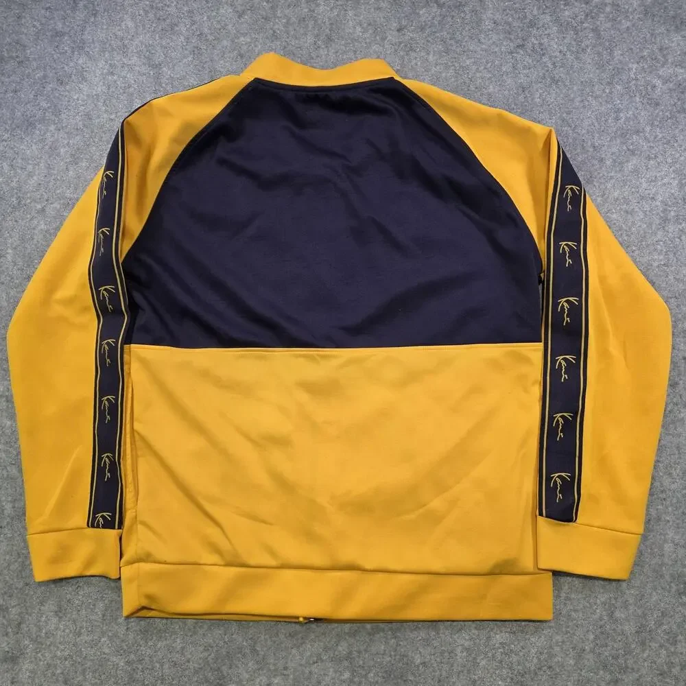 VTG Karl Kani Track Jacket Mens 4XL Big & Tall‎ Yellow Navy Colorblock Full Zip